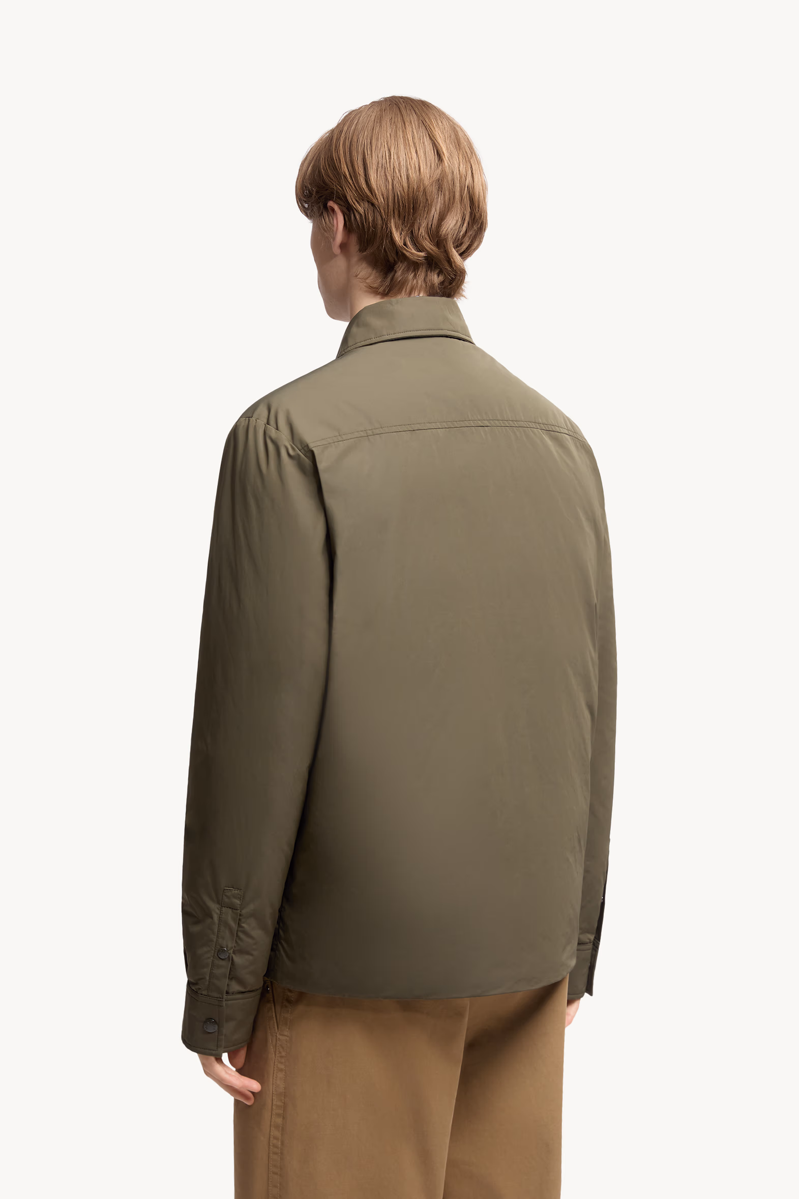Vigeon Down Shirt Jacket Men Olive Green Moncler 5